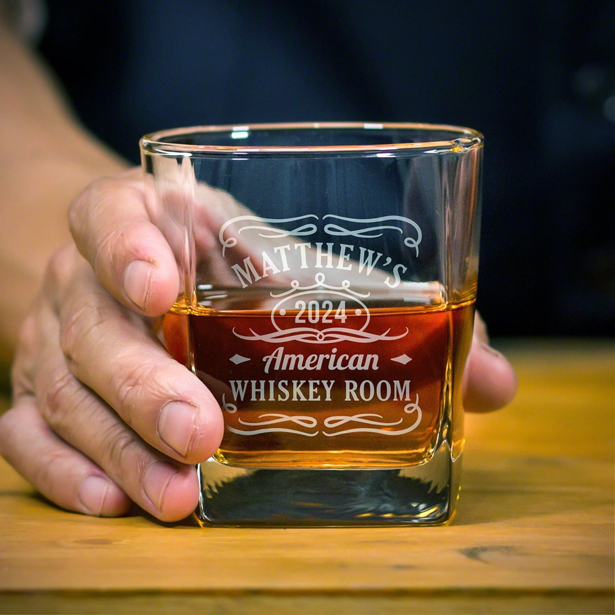Personalized Poker Gifts with Bourbon Glasses 
