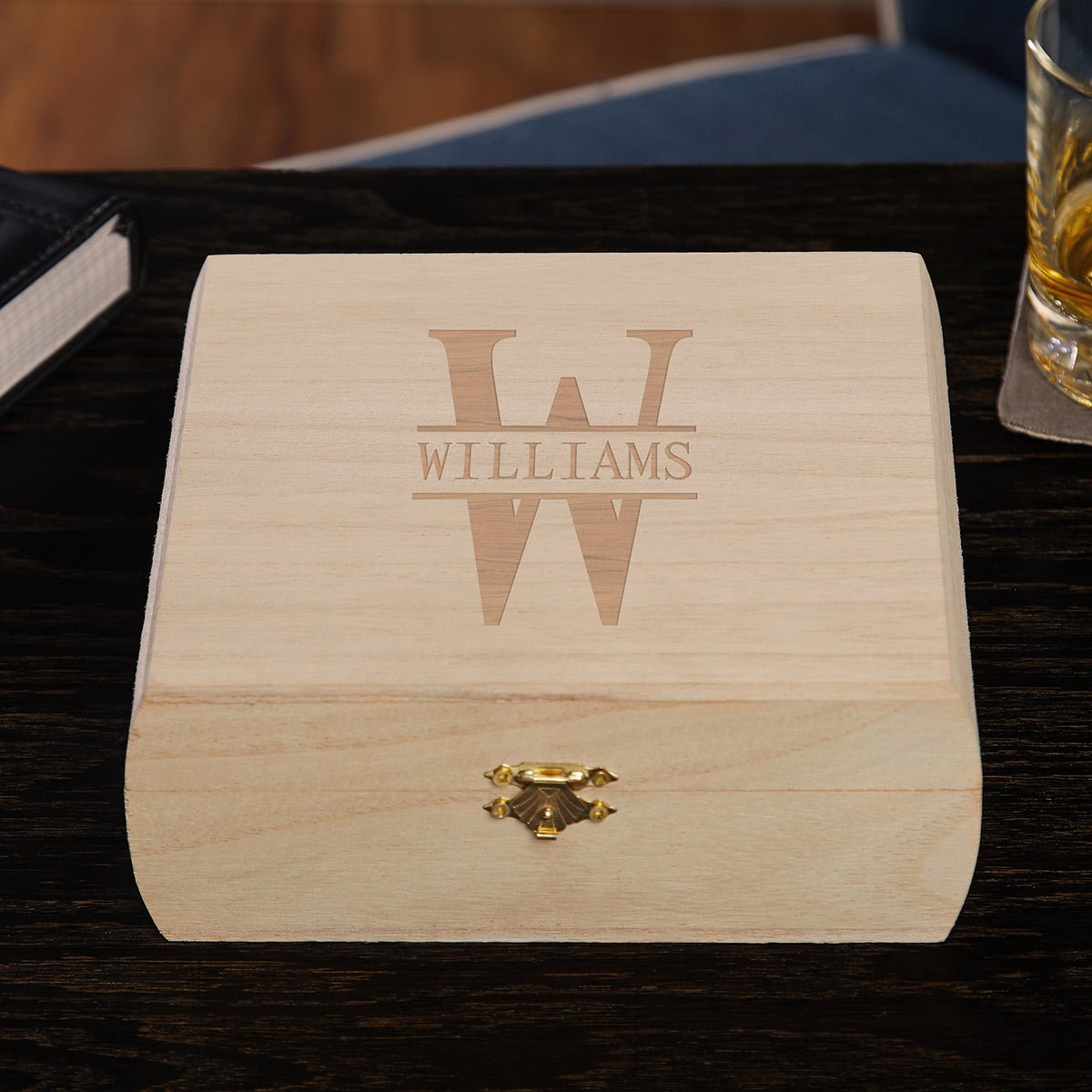 Santiago Wooden Personalized Cigar Box