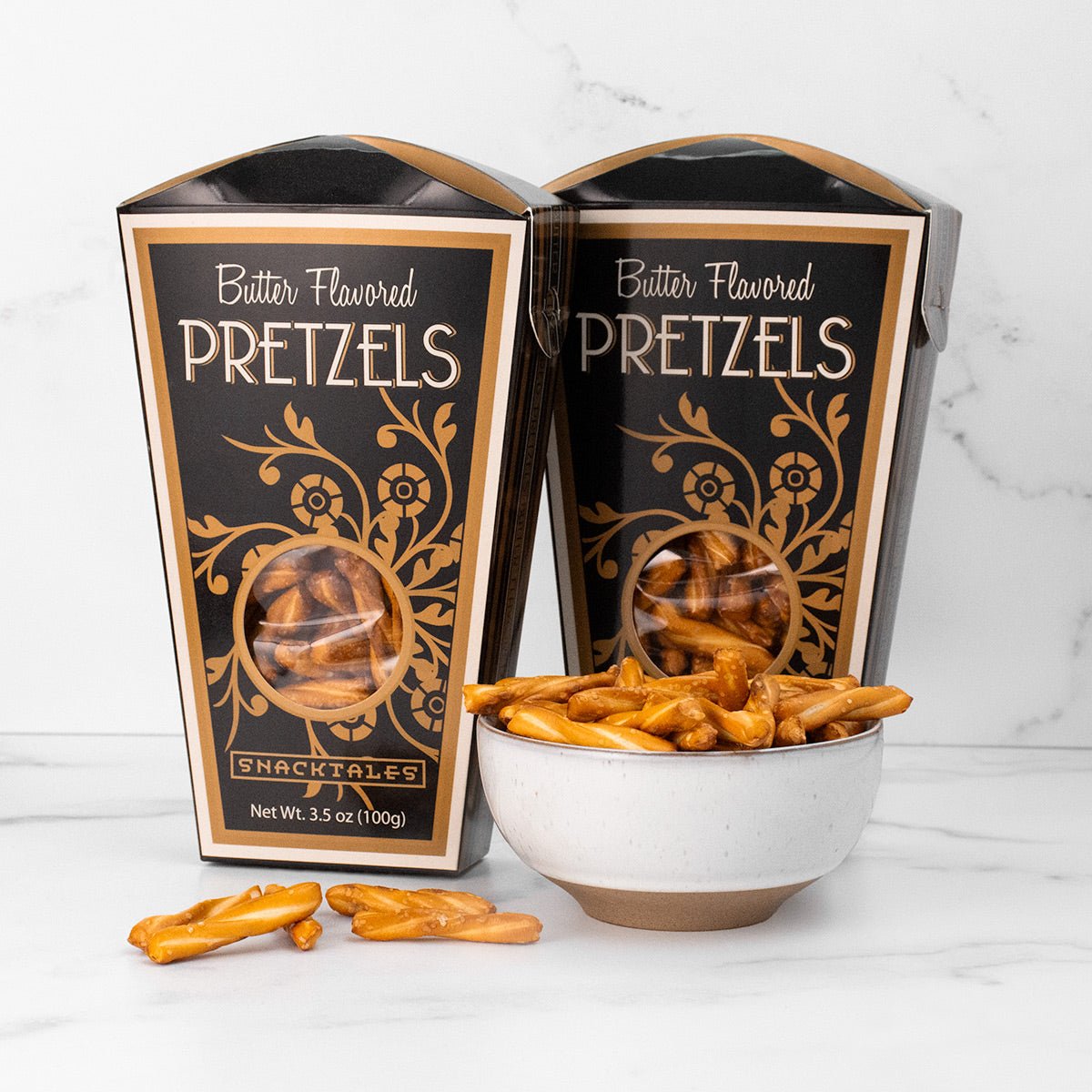 Savory Gourmet Buttered Pretzels & Bar Nuts - 4 PC - Add - On