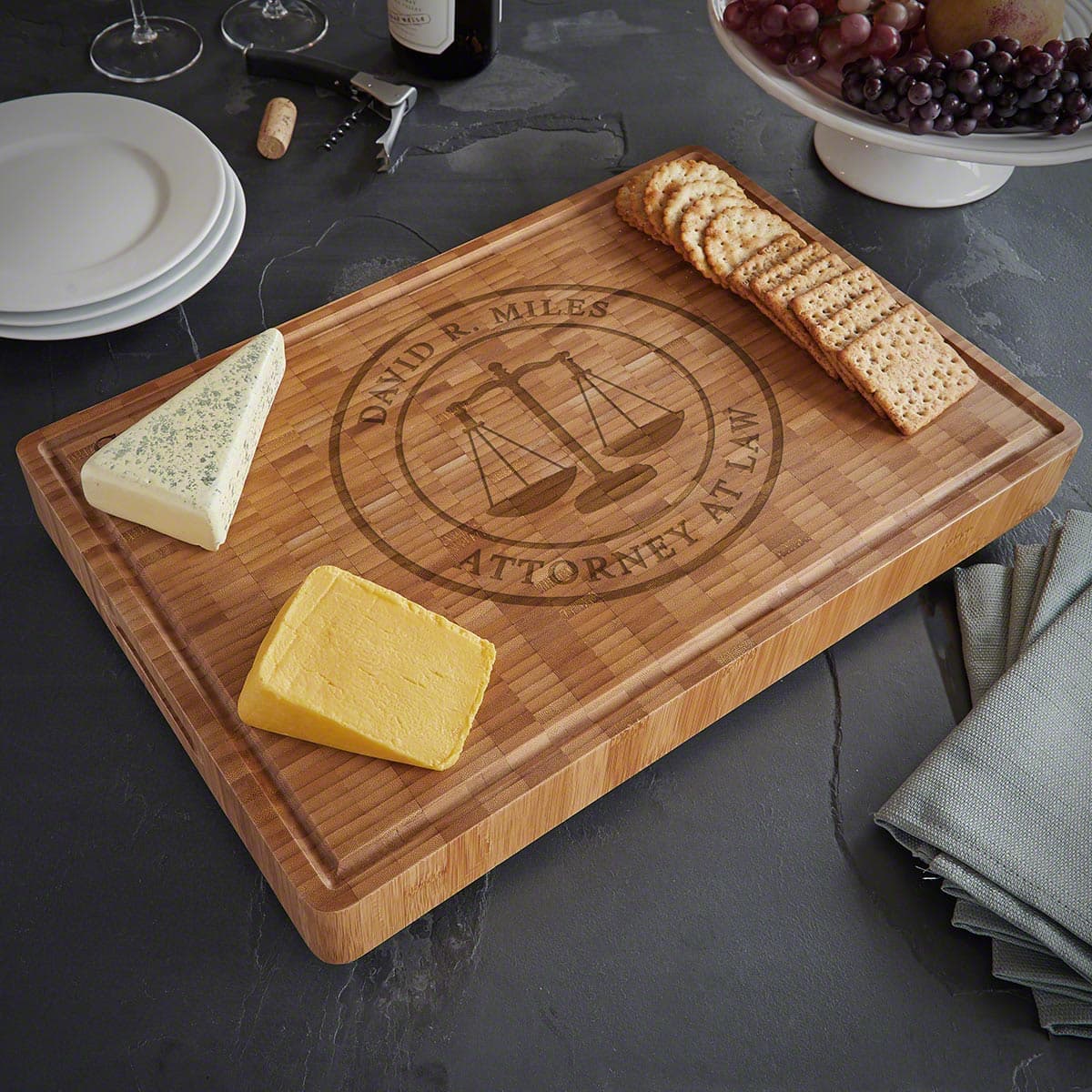 Engraved Bamboo Cutting Board Gift For Attorney 