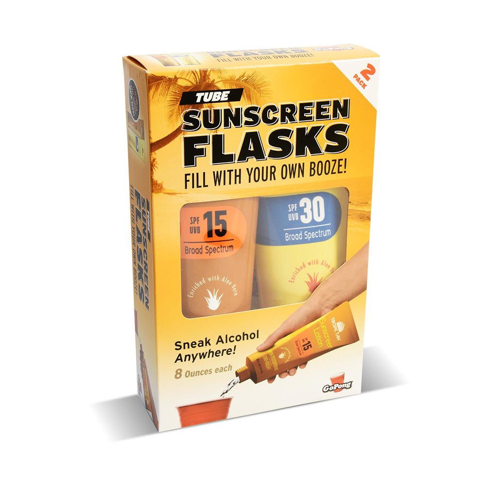 Secret Boozy Sunscreen Flask, Set of 2