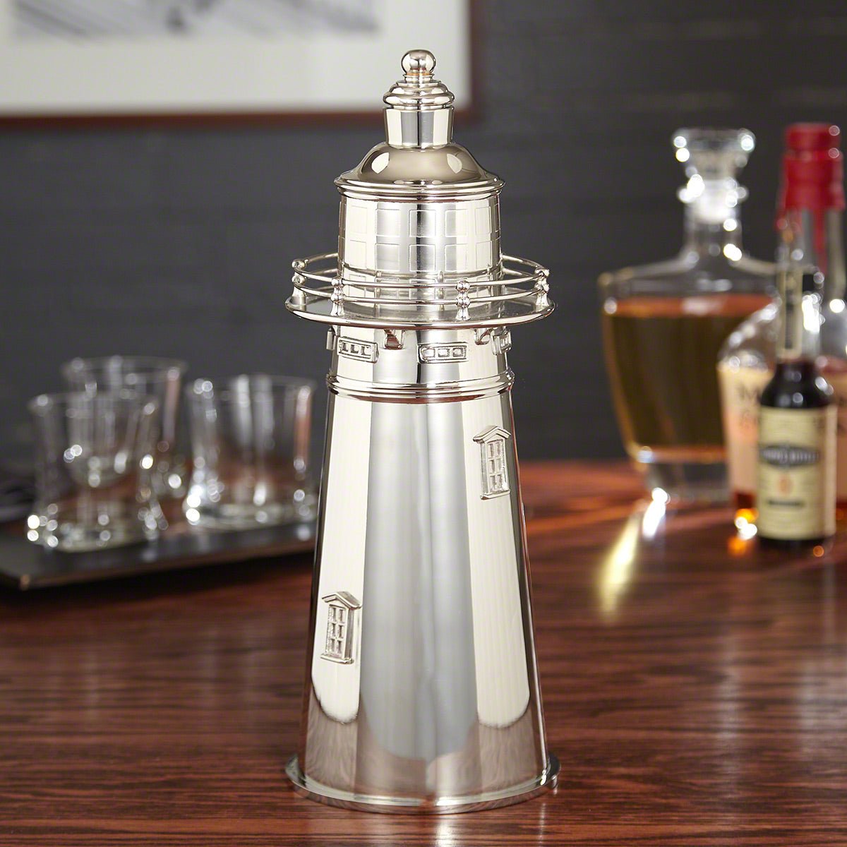 Silver - Plated Lighthouse Cocktail Shaker