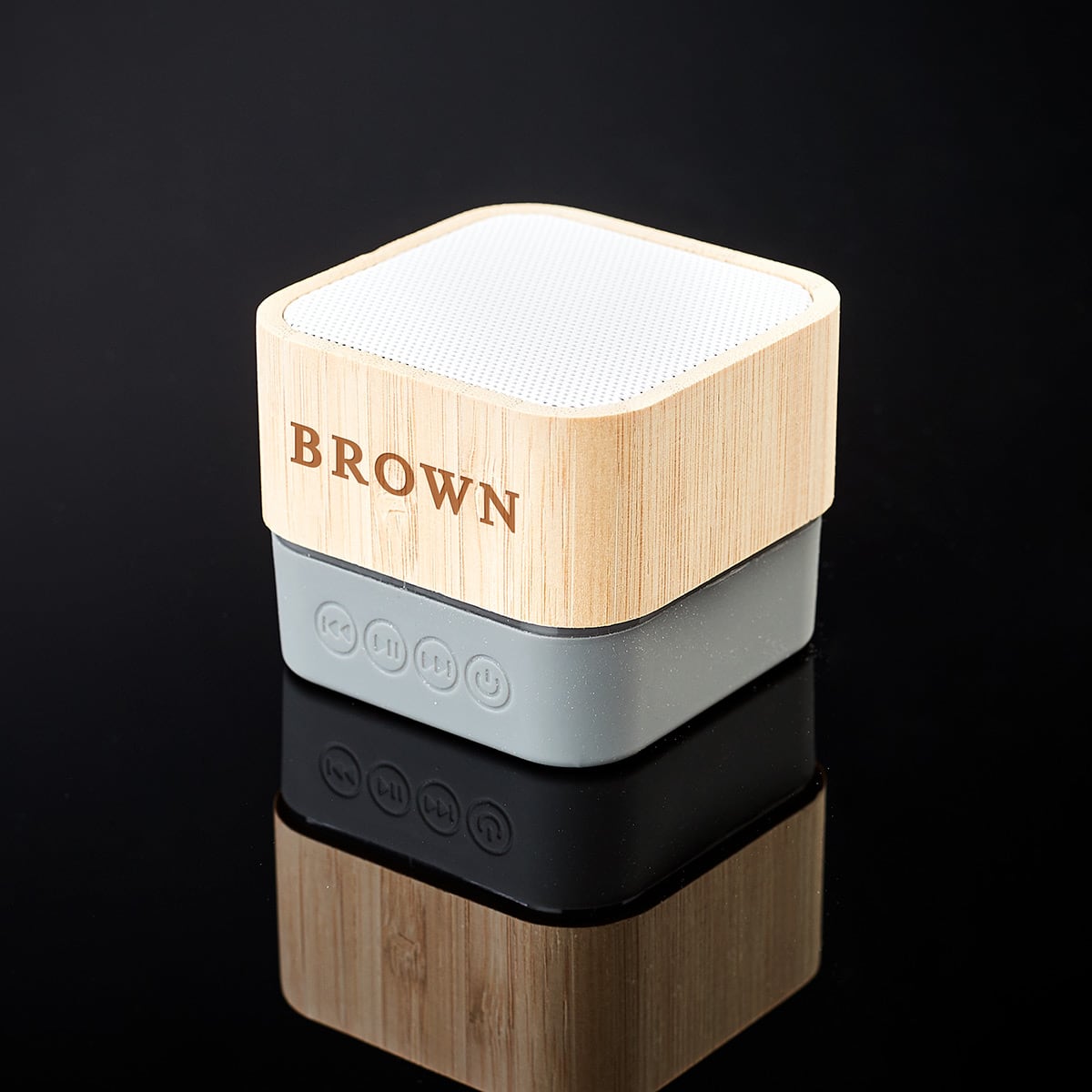 Personalized Bluetooth Speaker with Lightshow & Bamboo