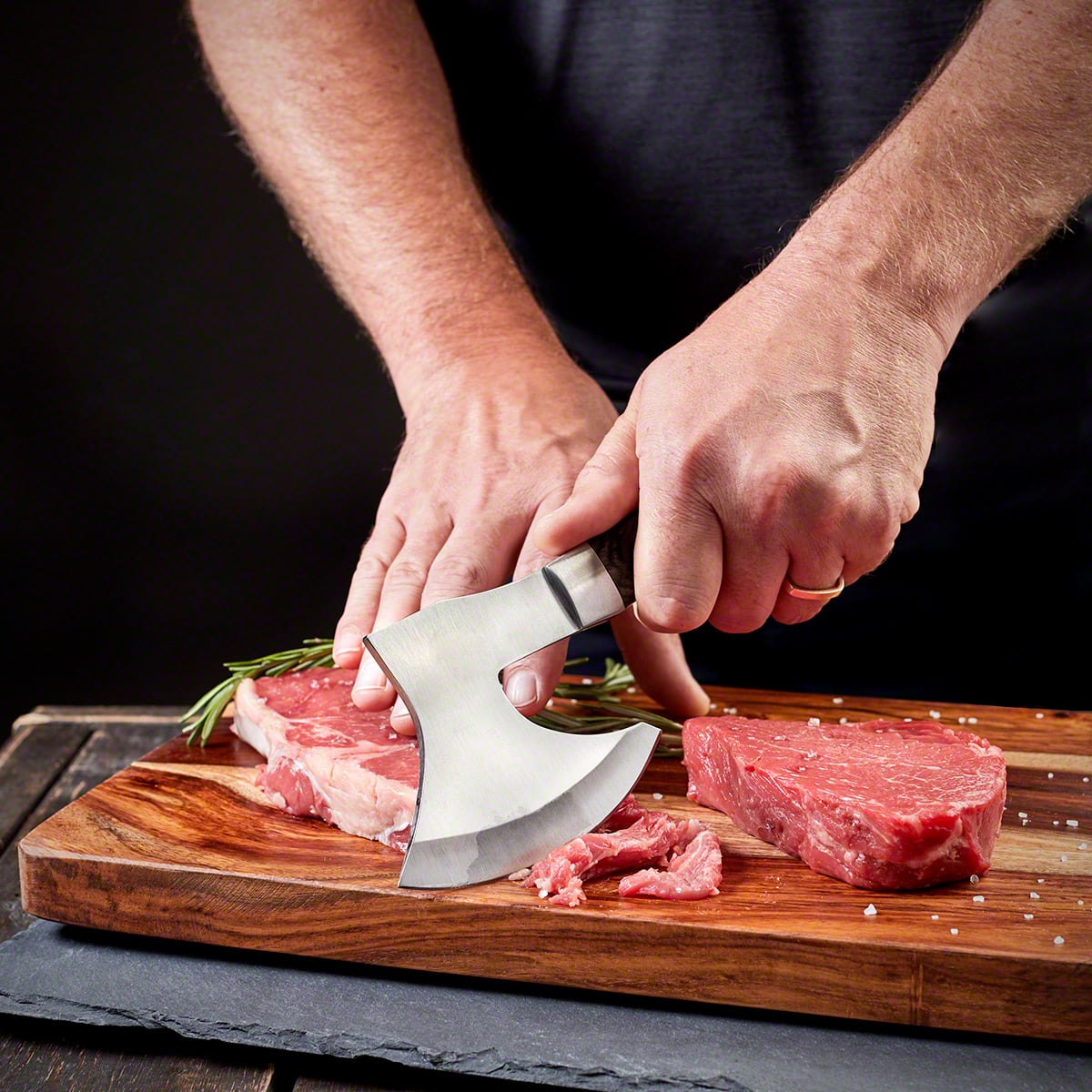 The Choppa Personalized Meat Cleaver Knife - Hatchet w Ebony Wood Handle