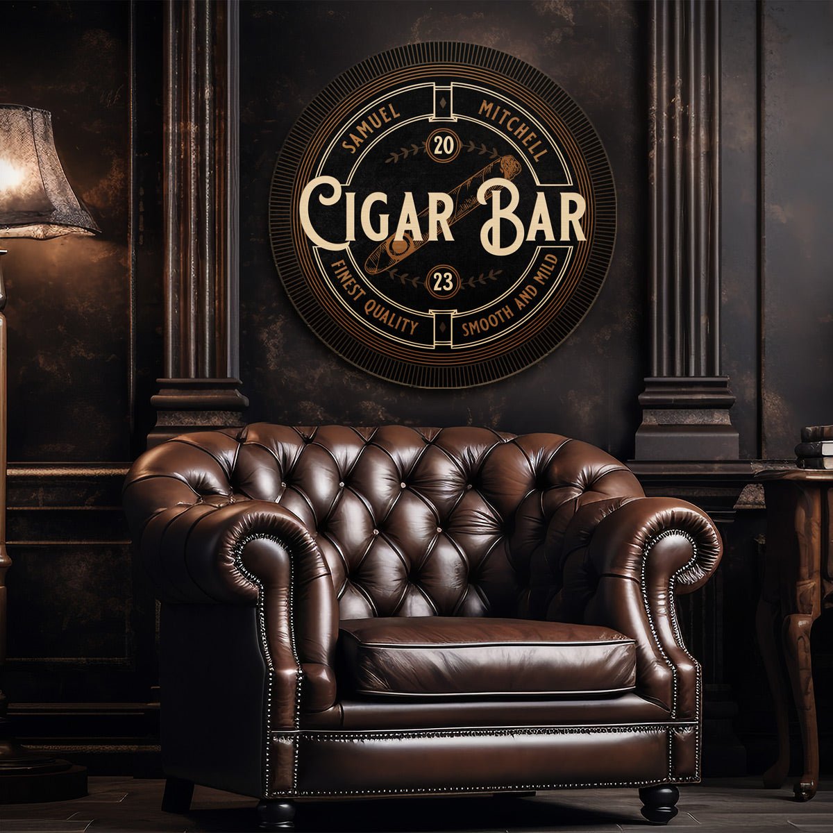 Smooth and Mild Custom Cigar Bar Sign