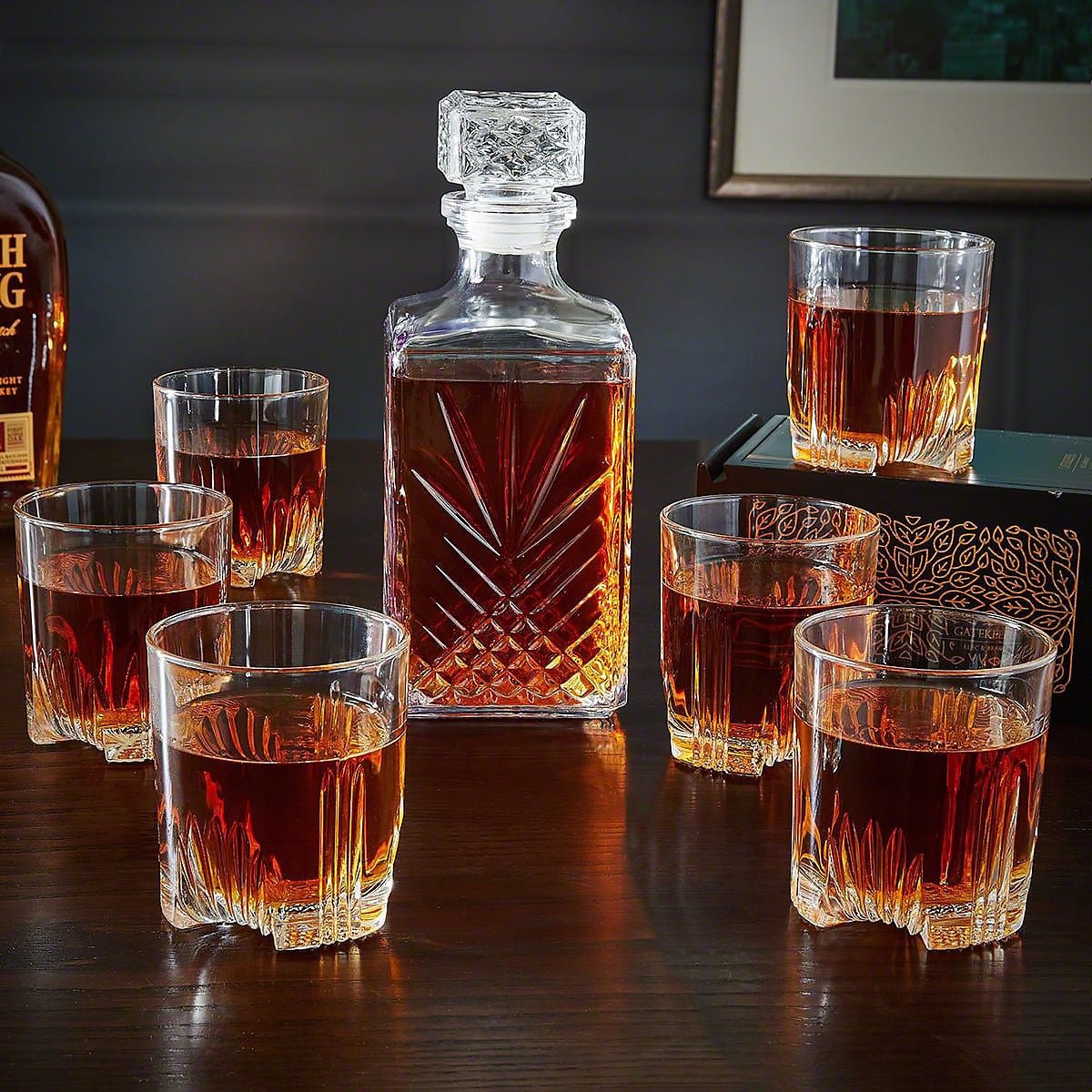 Sparta Whiskey Decanter and Glasses, 7 - Piece Set