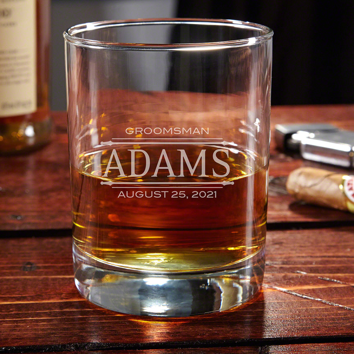 Engraved Eastham Old Fashioned Glass