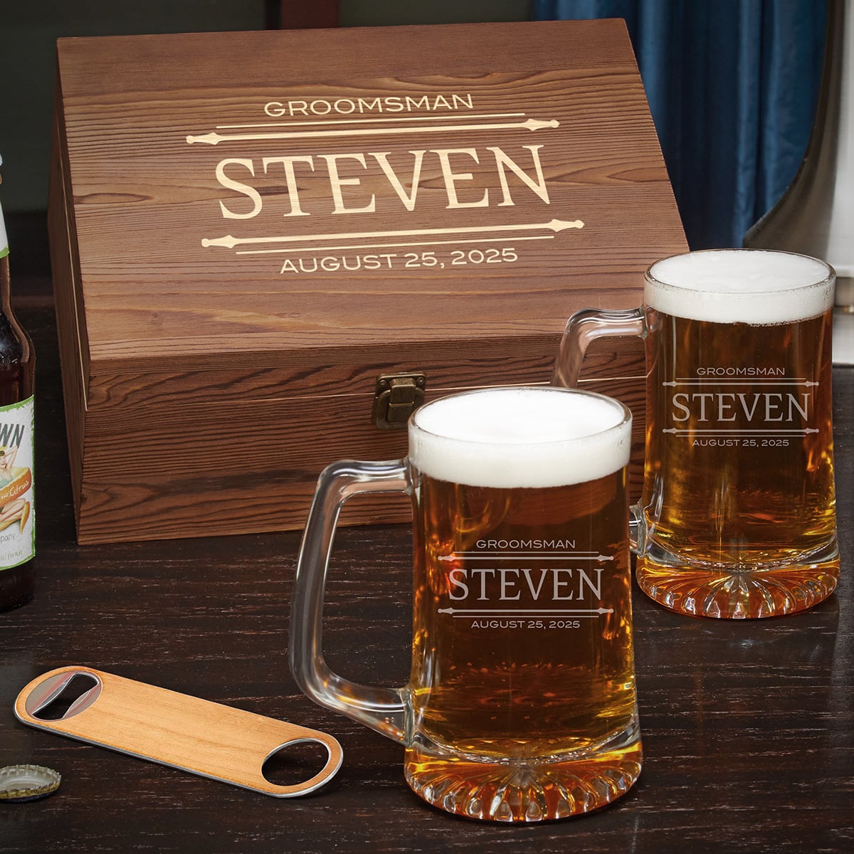 Personalized Beer Gift Set for Groomsmen