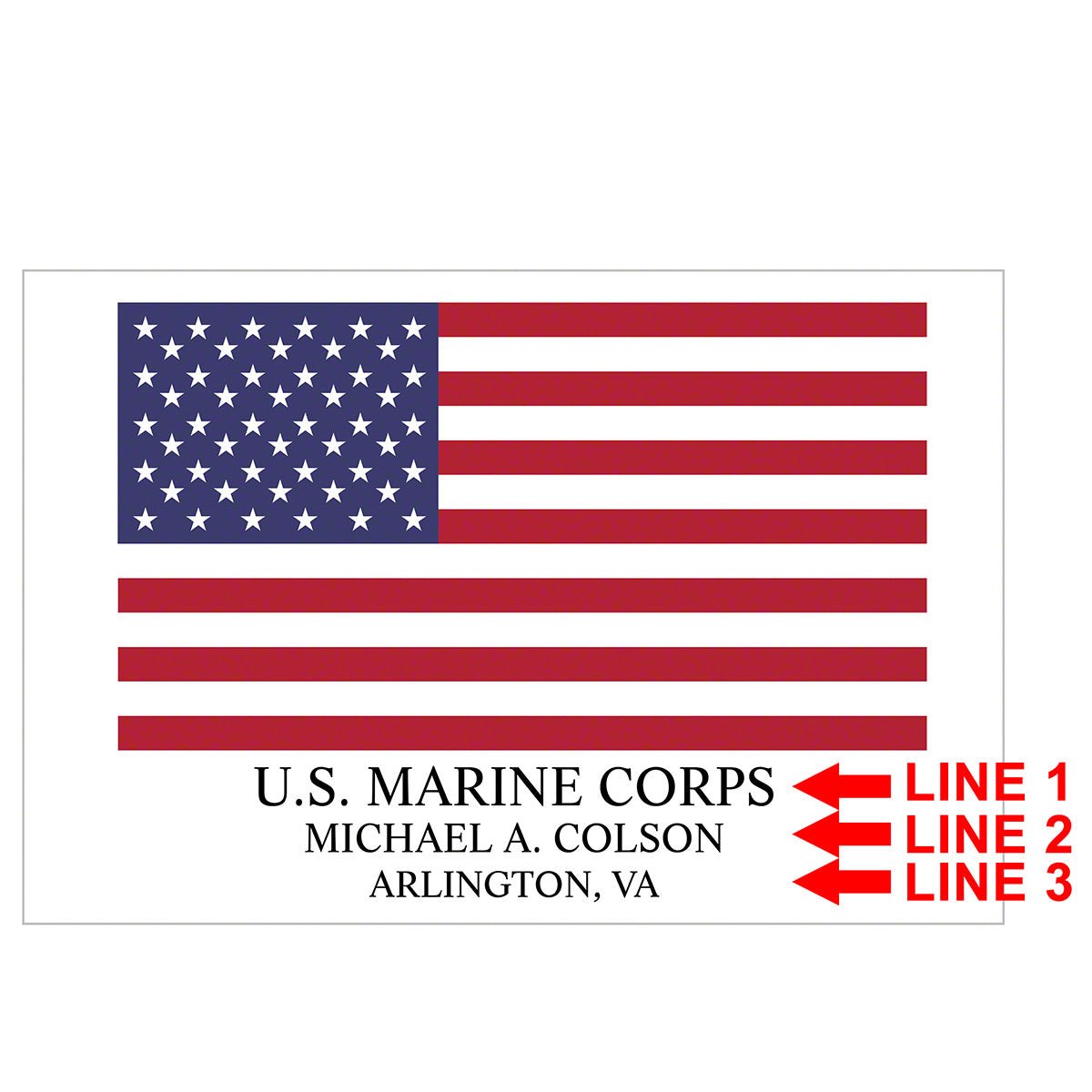 Stars and Stripes Personalized Acrylic Retirement Plaque