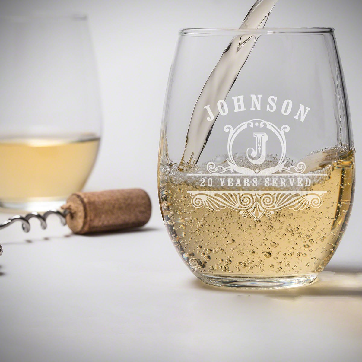 Stemless Custom Engraved Wine Glass