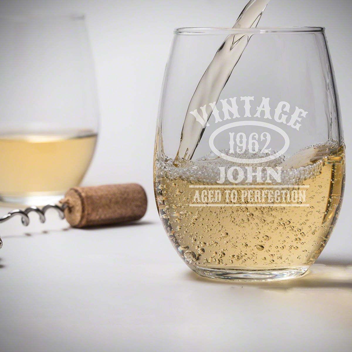 Stemless Custom Engraved Wine Glass