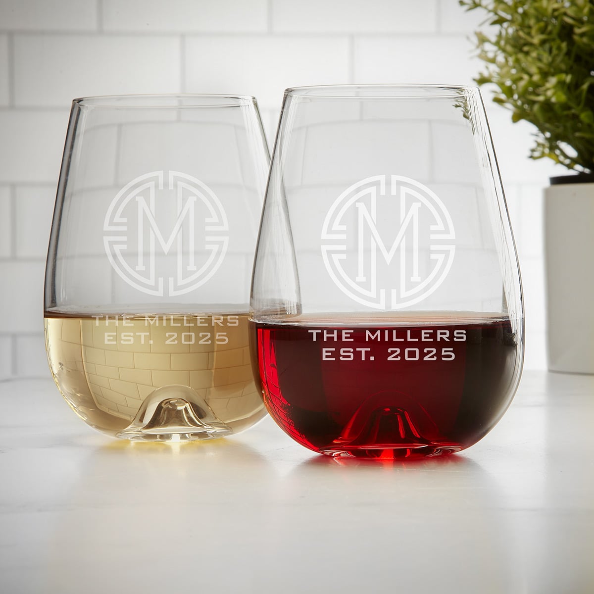 Stolzle Personalized Aerating Wine Glass Stemless 