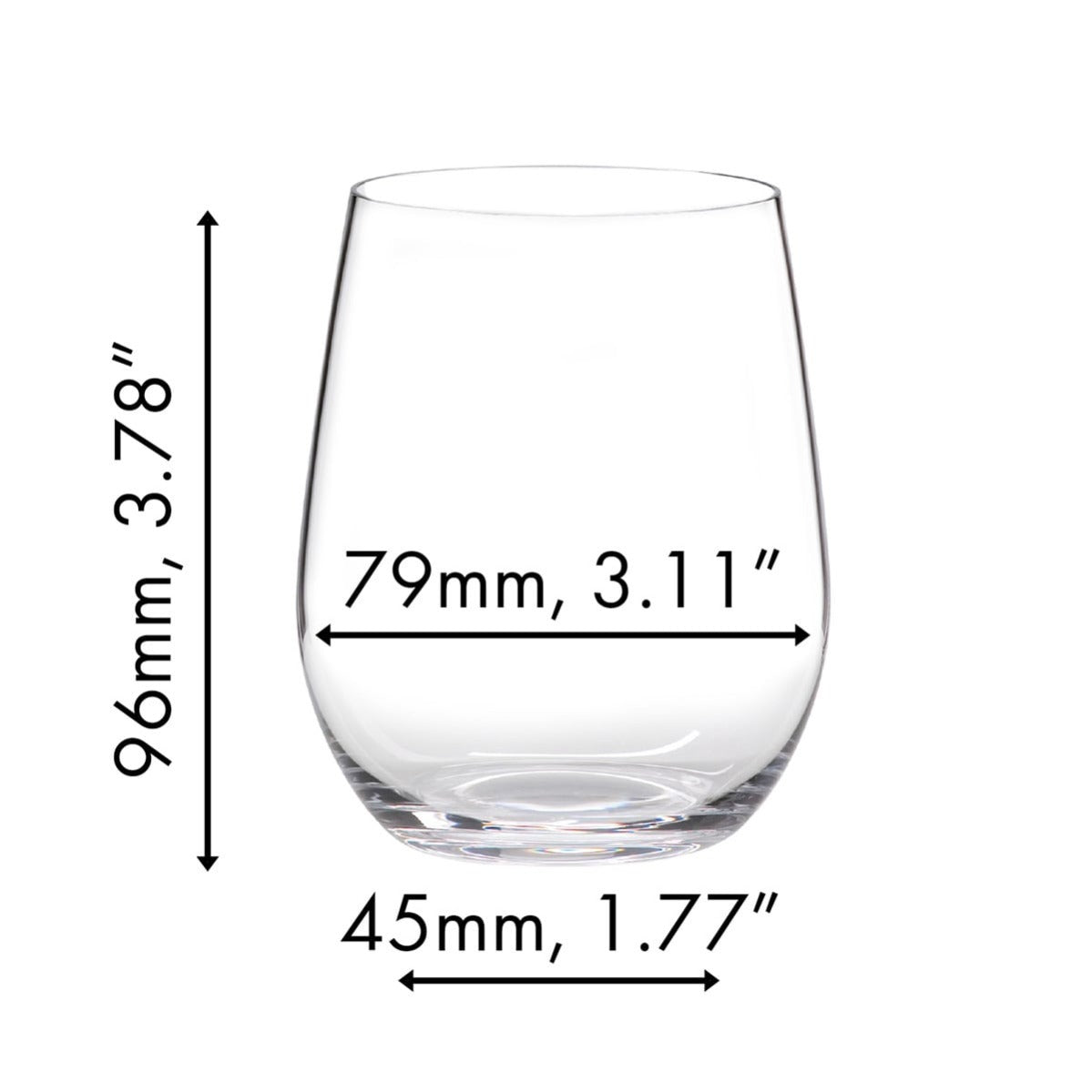 Riedel Stemless Wine Glasses, Chardonnay/White Wine - Set of 4