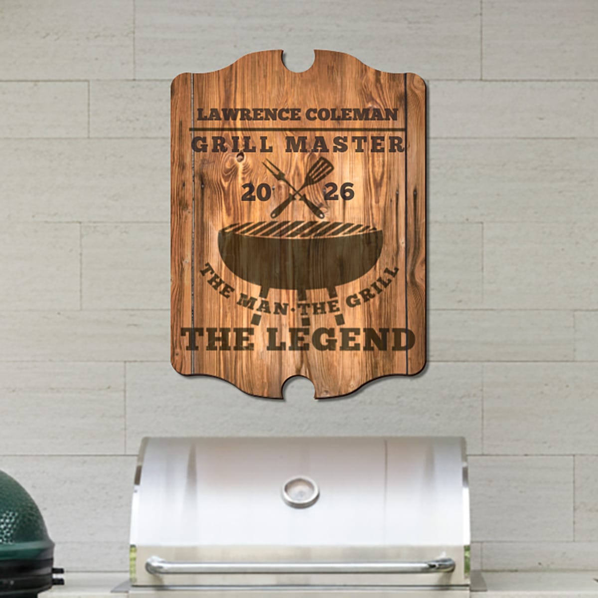 The Man The Grill The Legend Personalized Wall Sign