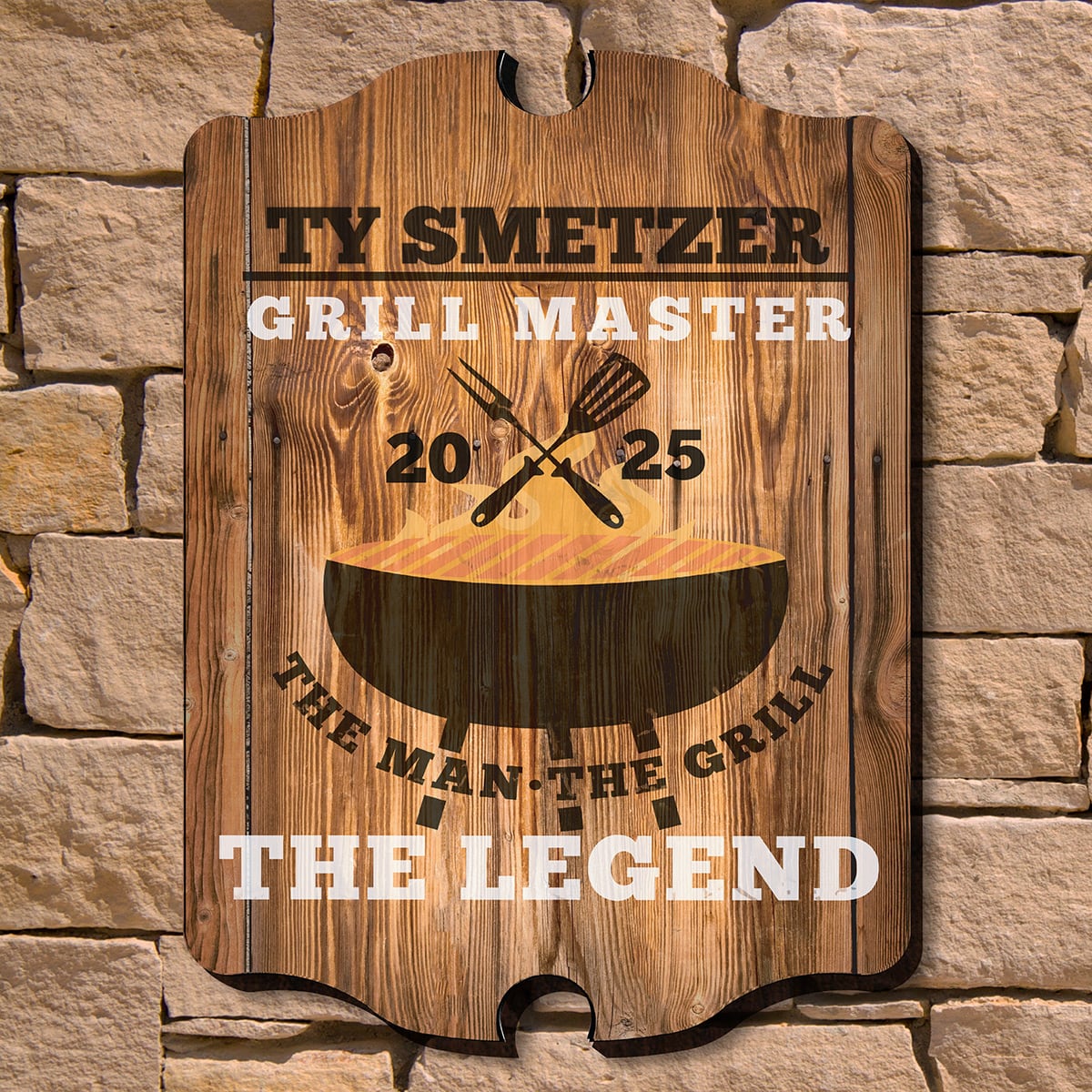 The Man The Grill The Legend Personalized Wall Sign