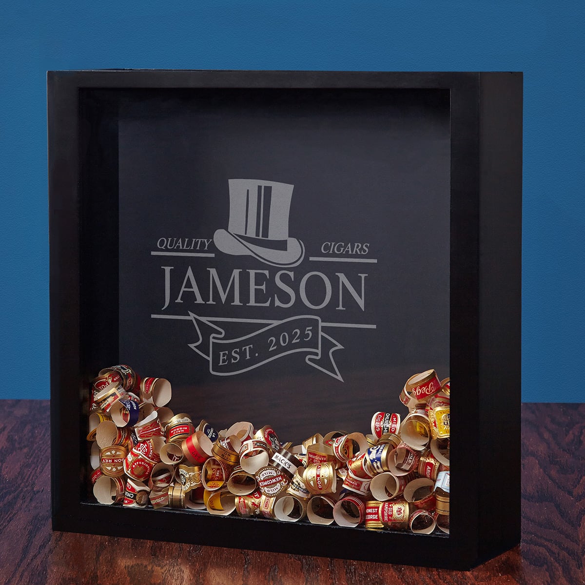 Top Notch Cigars Personalized Shadow Box for Cigar Bands