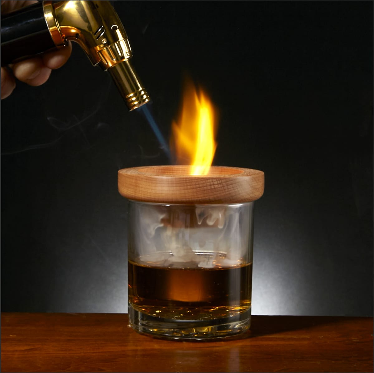 Black Diamond Personalized 7pc Whiskey Smoker Kit with Two Glasses 