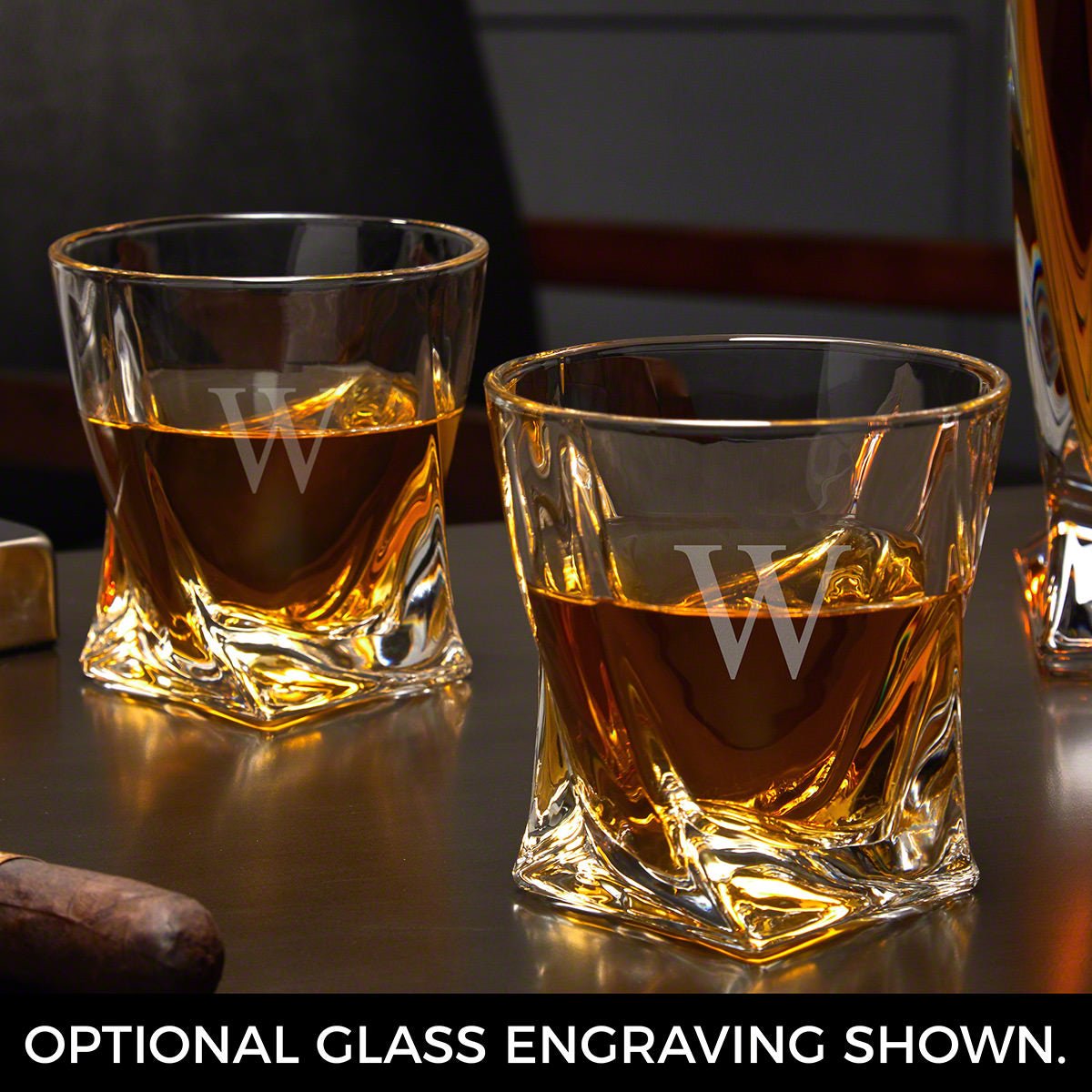 Twist Unique Whiskey Glasses