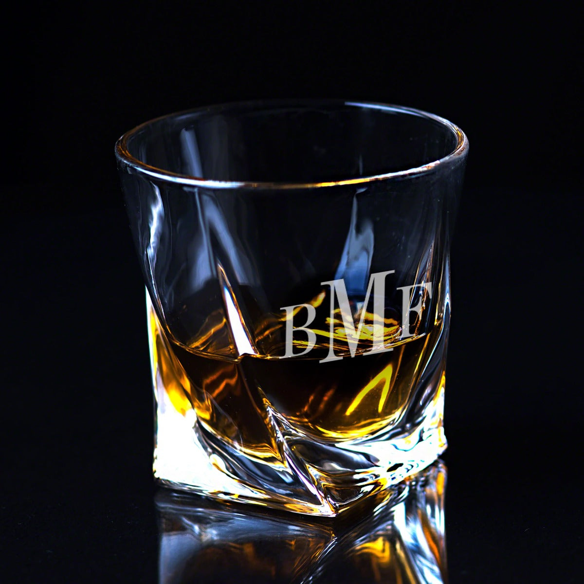 Personalized Black Onyx Twist Whiskey Gift Set
