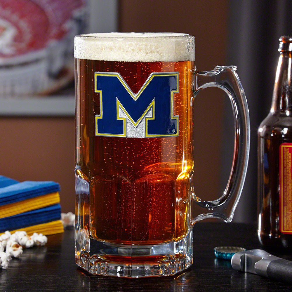 University of Michigan Wolverines Large Beer Mug (Engravable)