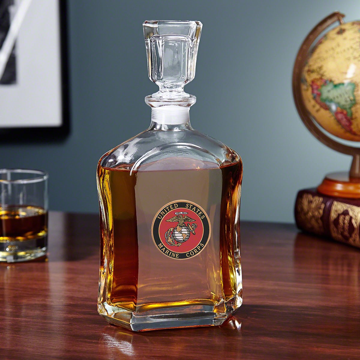 US Marines Crested Whiskey Decanter