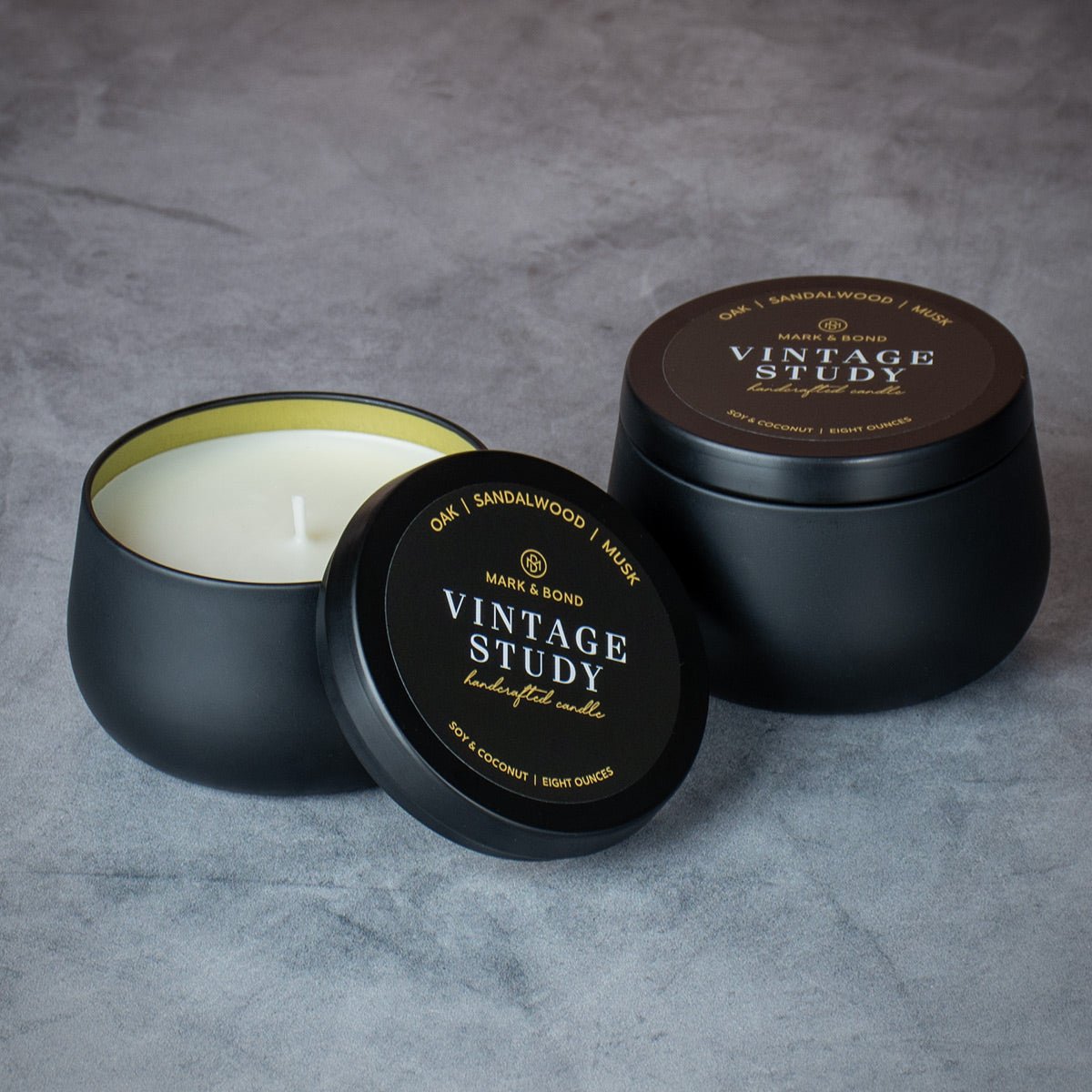 Vintage Study Luxury Scented Soy Candle, 40 - 45hrs