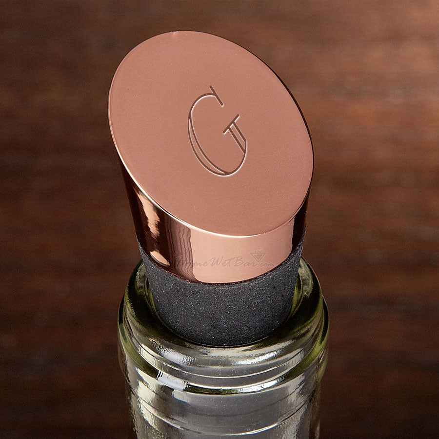 Highborn Personalized Wine Bottle Stopper, Copper