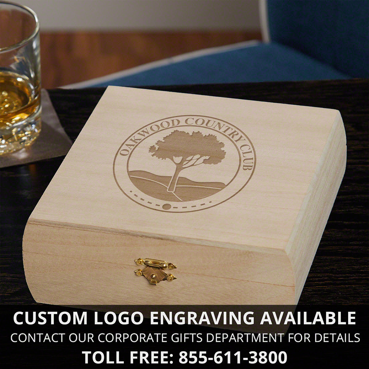 Santiago Wooden Personalized Cigar Box