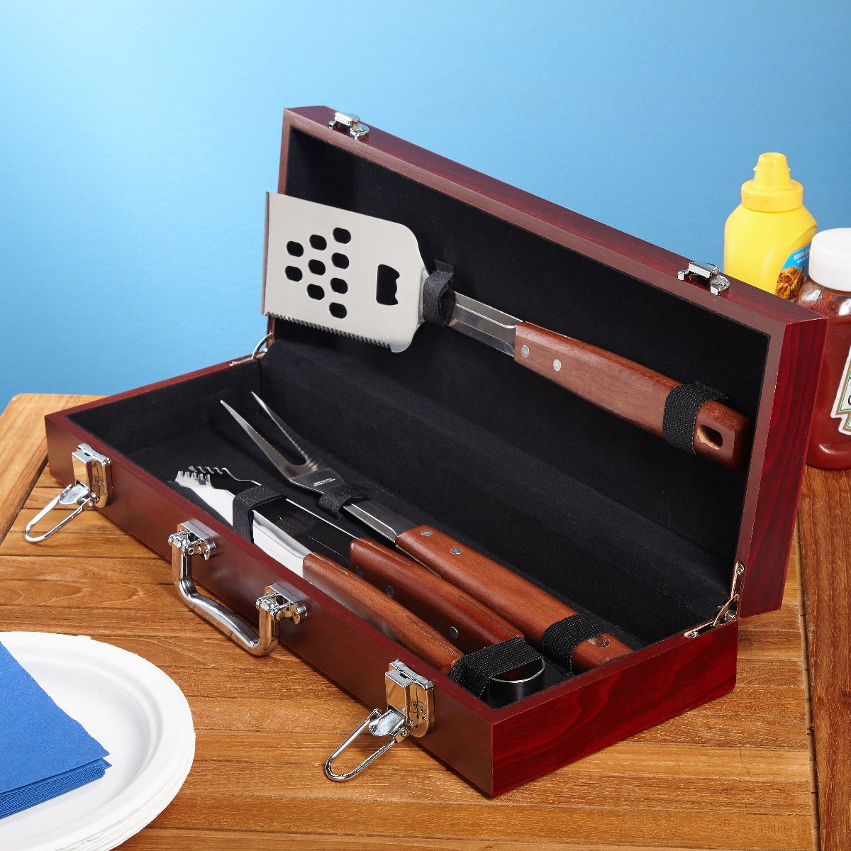 Grilling Tools Engraved Unique Groomsmen Gift Box Set