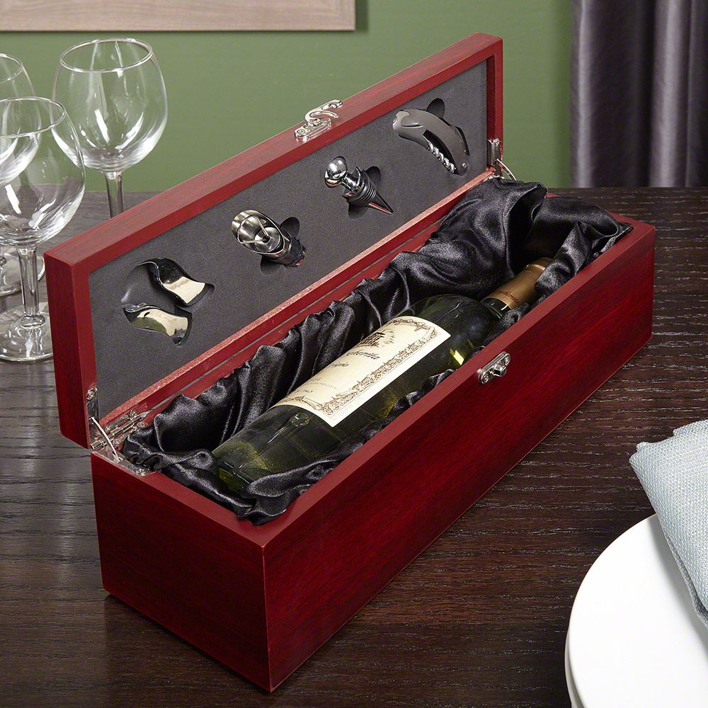 Enchanting Customized Claremore 5 piece Wine Gift Box Set