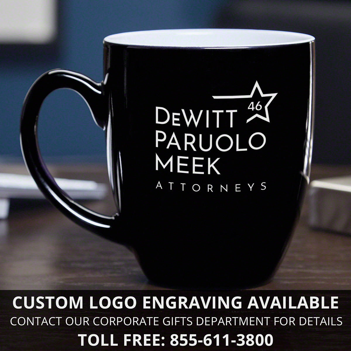 Personalized Ceramic Coffee Mug - Black