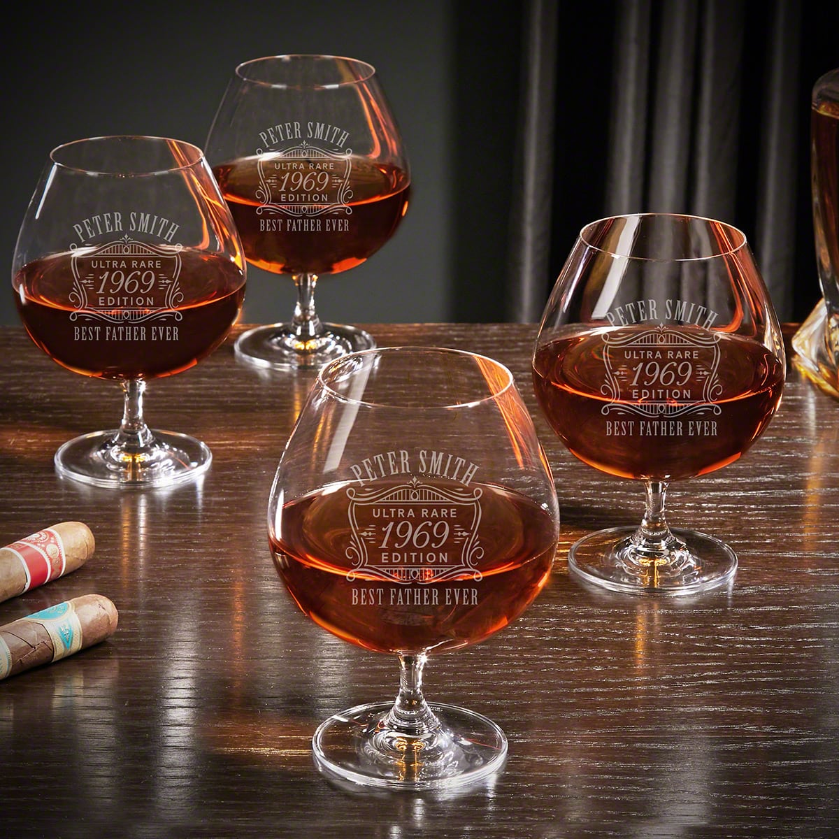 Personalized Grand Cognac Glasses Set of 4