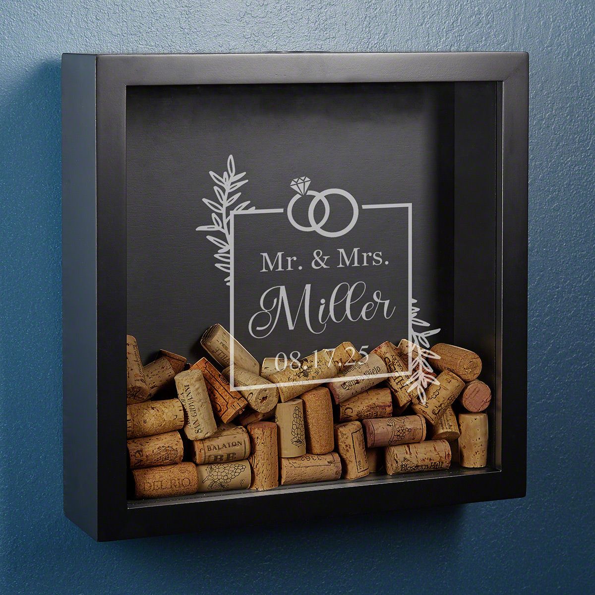Personalized Wine Cork Shadow Box