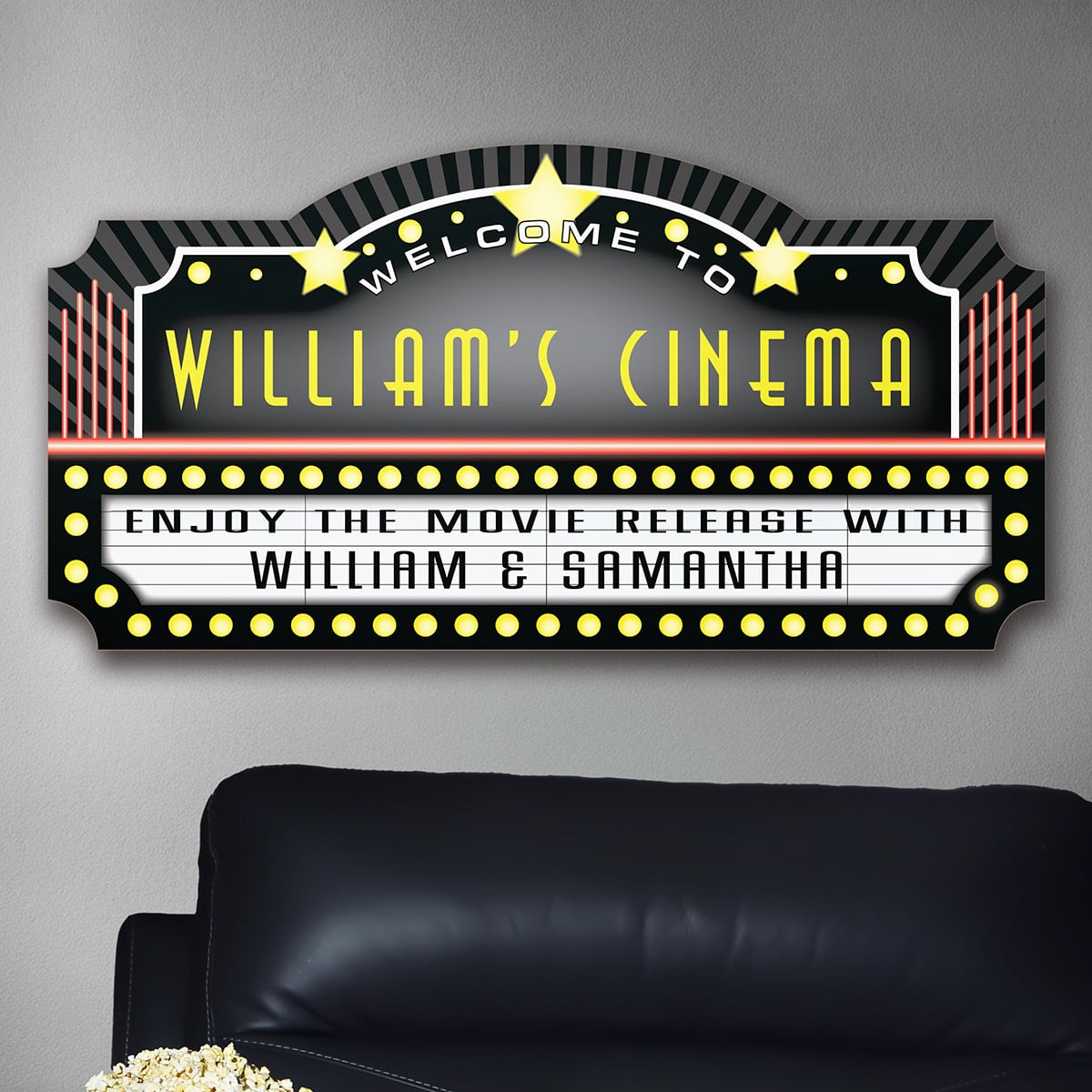 Welcome to the Movies Personalized Sign