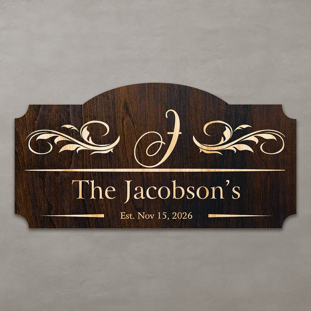 Westcott Personalized Family Name Sign (Signature Series)