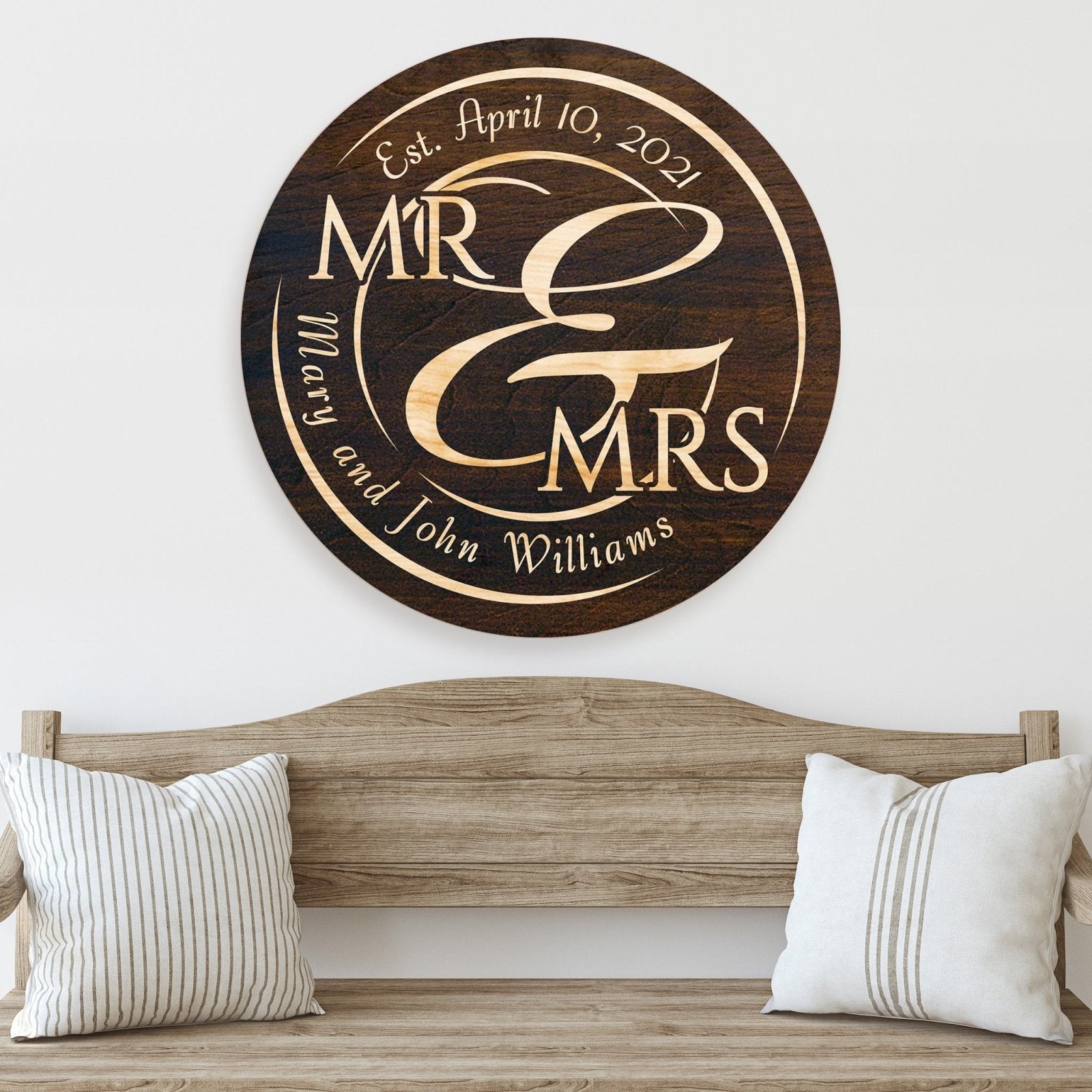 When Love Comes Together Personalized Wood Sign (Signature Series)