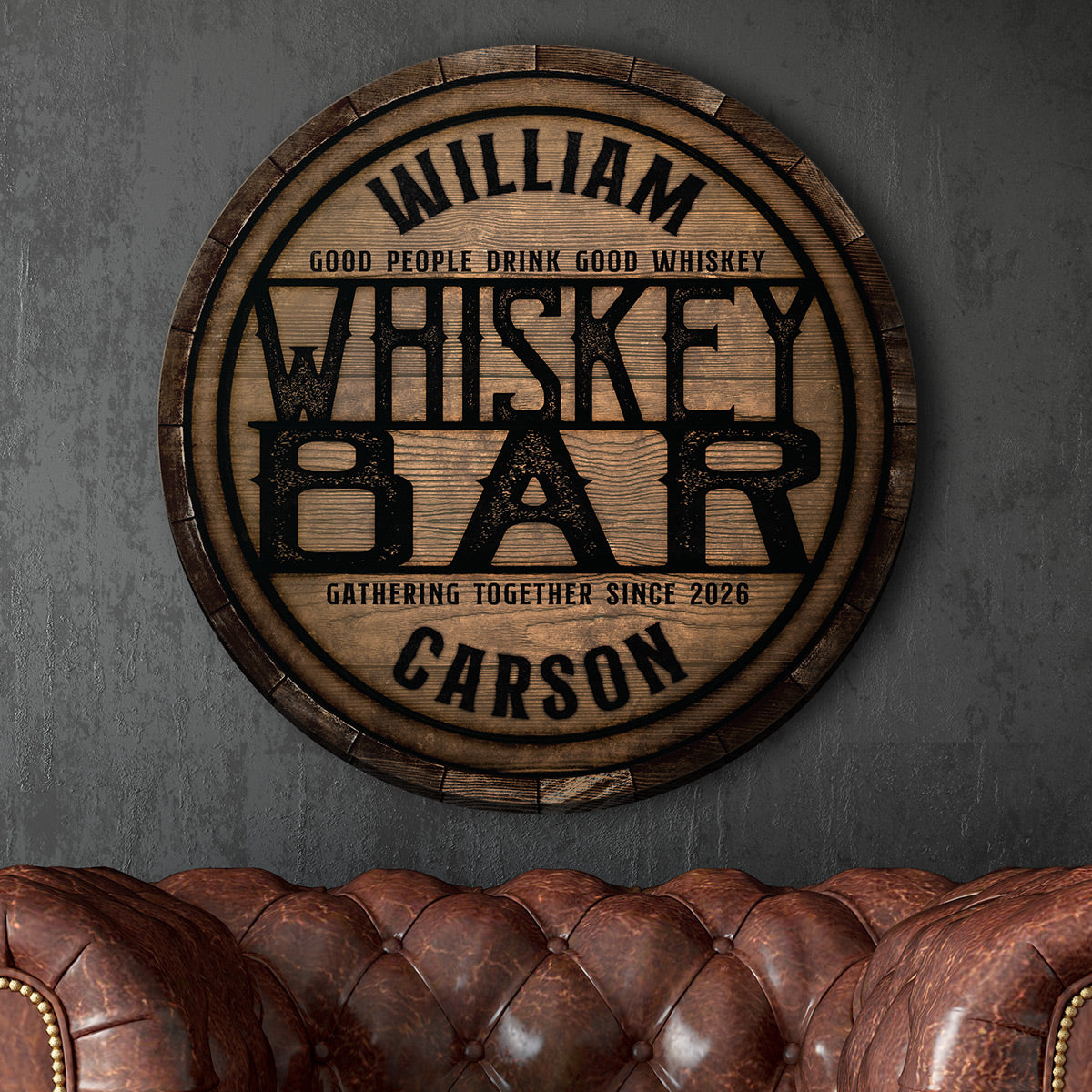 Old Branding Custom Wooden Whiskey Bar Sign