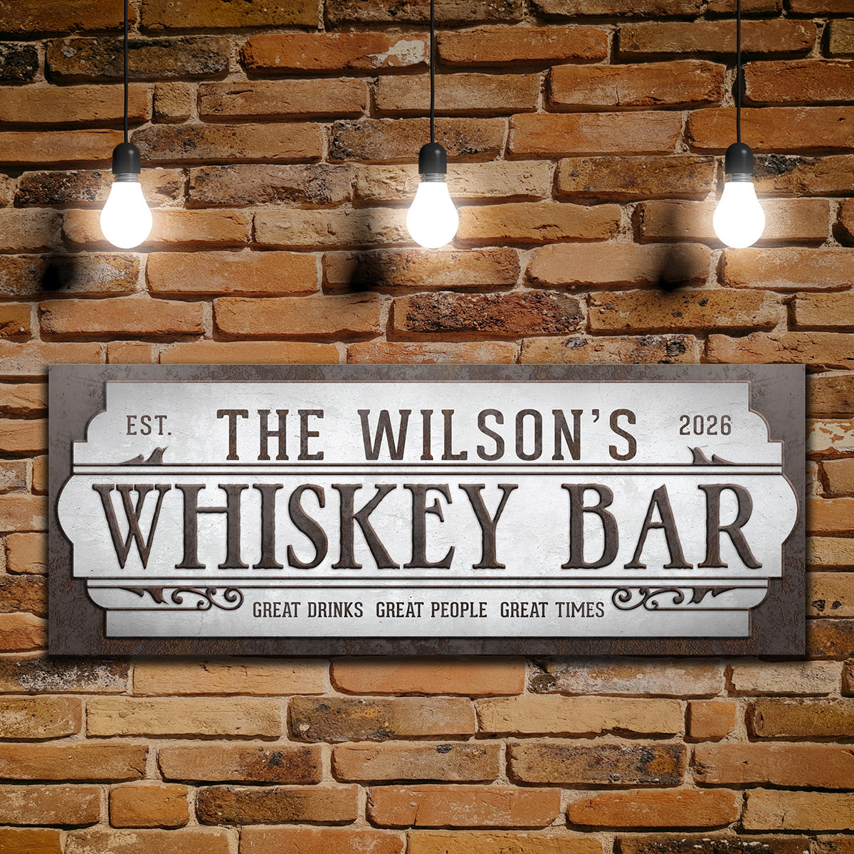 Personalized Vintage Whiskey Bar Sign
