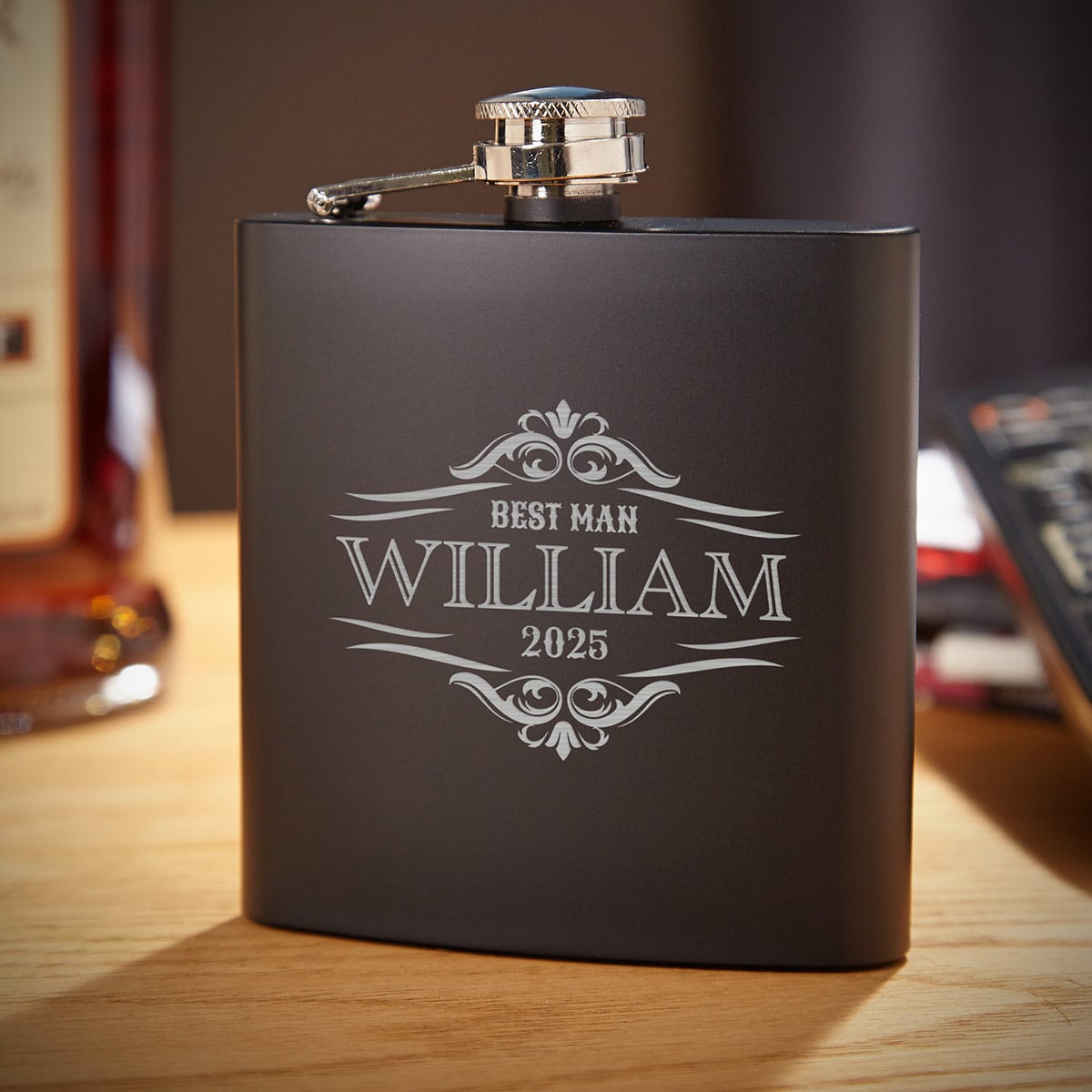 Personalized Whiskey Flask