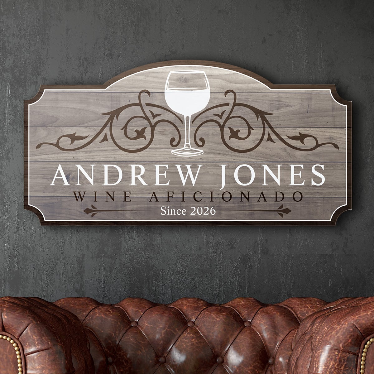 Wine and Family Custom Wooden Sign (3 color options)