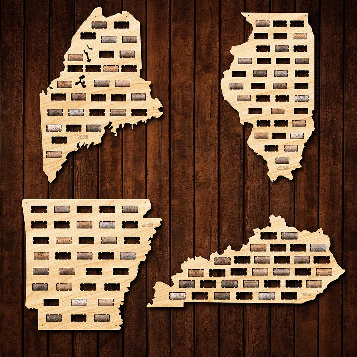 Wine Cork Map of Your Home State