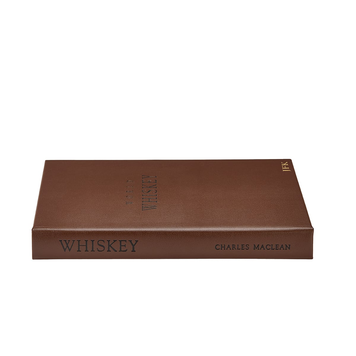 World Whiskey, Custom Brown Leather-Bound Book